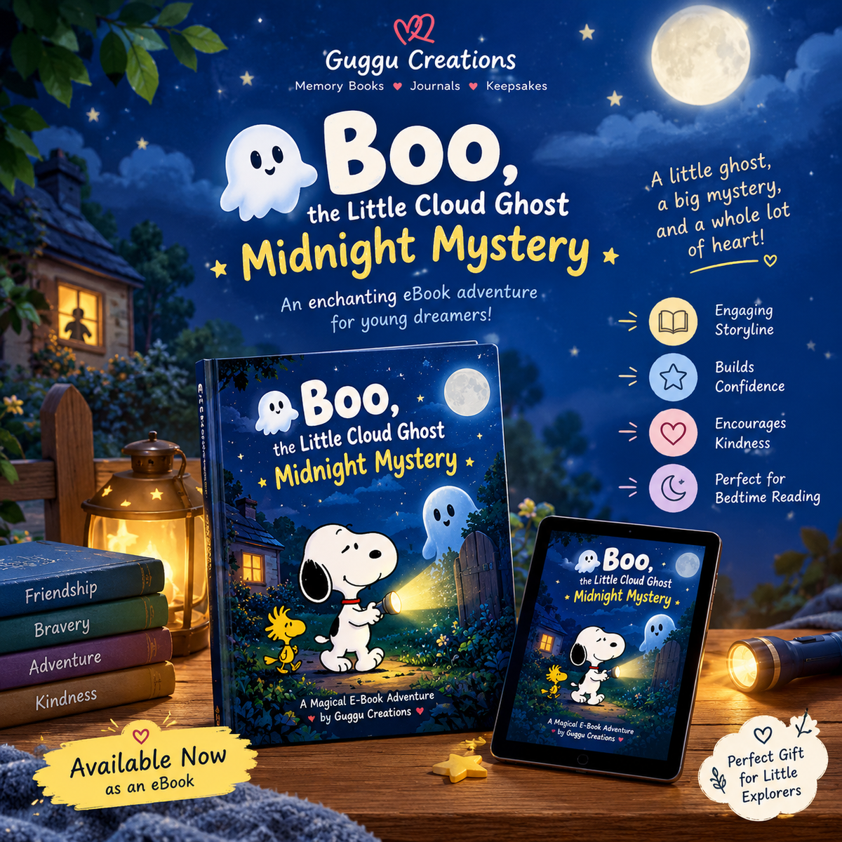 Boo, the Little Cloud Ghost - Midnight Mystery E-book