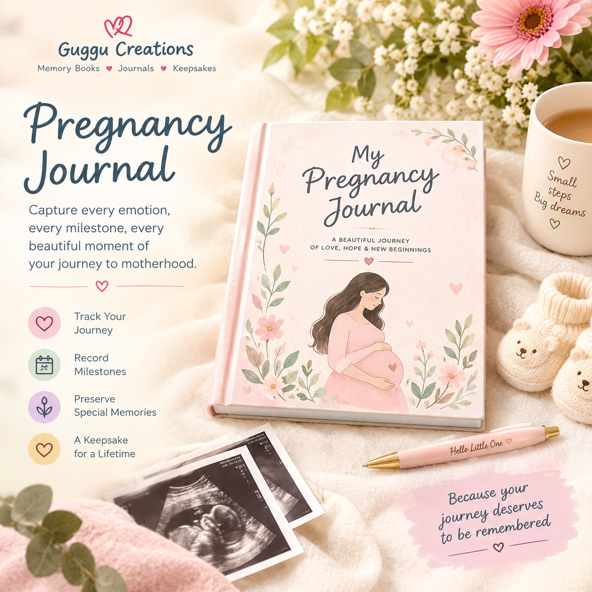 My Pregnancy Journal - Printable PDF (3 Trimesters)