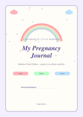 Pregnancy Journal - Rainbow Pastel Edition (Printable PDF)
